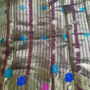 Grand Festive Silk Cotton Saree with Blouse