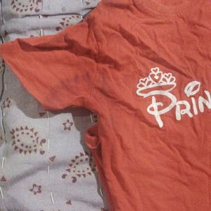 round neck princess sticker tshirt