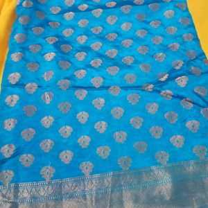 Beautiful Saree With Ready Blouse.... Princess Cut Blouse