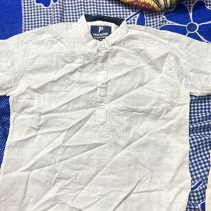 WHITE SHIRT KURTA SHORT  👔DROP PRICE