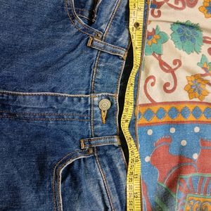 Hugh Waist Blue Straight Fits Jeans