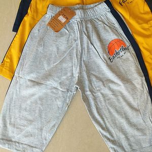 New Cotton 3/4 Pants For Kids Four Pieces