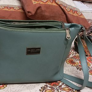 Green Colour Sling Bag