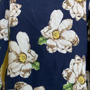 Blue Floral Shirt Zara