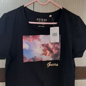 Brand New GUESS Tee Shirt With Stone Detailings