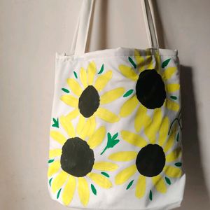 Daisy Flower Printed Tote Bag