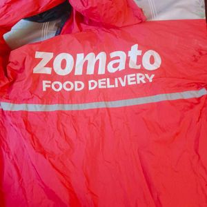 Zomato Raincoat Not Used New Good Condition