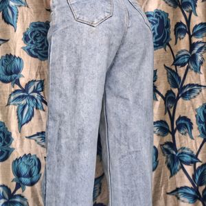 WIDE LEG BOYFRIEND JEANS LIGHT BLUE COLOUR