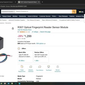 Fingerprints Module R307 Compatible With Any Board