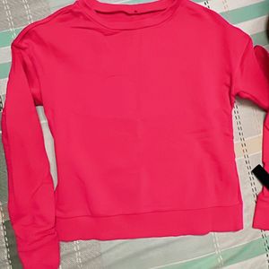 Fuschia Pink Top With bow Styled Sleeves