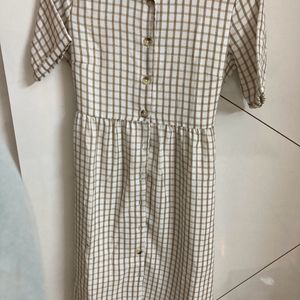 Madame Checked Collar Dress