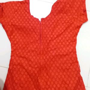 Red Stitched Top