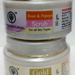 Combo Of Gold & Rose And Papaya Scrubs!!