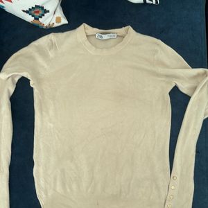 Beige Zara Top