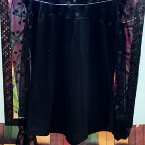Black Bollywood Top With Full Sleeves