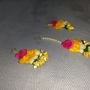 Haldi Earings With Mangtika