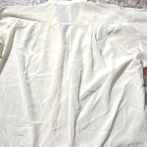 Off White Satin Shirt