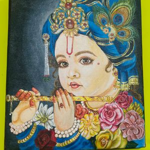 Shree Krishna Ji Acrylic Painting