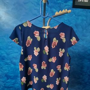 Blue Floral Top from Ginger