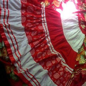 Red And White Skirt