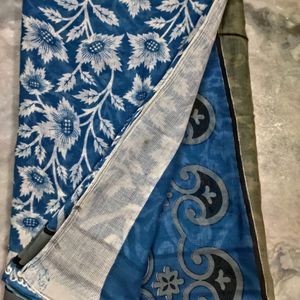 Royal Blue Kota Doria Saree