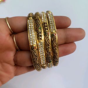 Micro Gold Bangles 4 Set