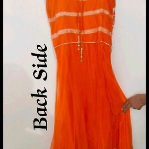 Orange Colour Gown