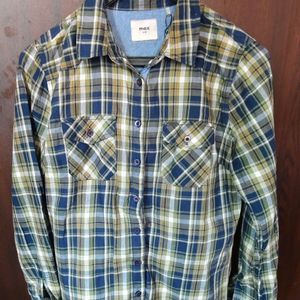 Green Checked Shirt For Women