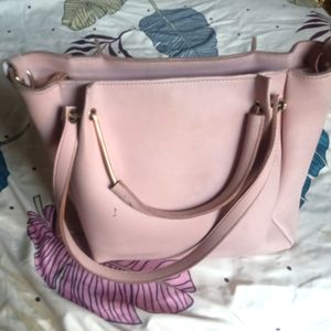 Peach Coloured Women's Handbag.