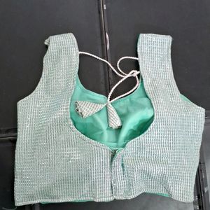 Green Blouse With Tassels