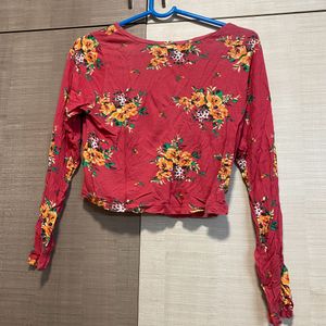 Cute Floral Crop Top