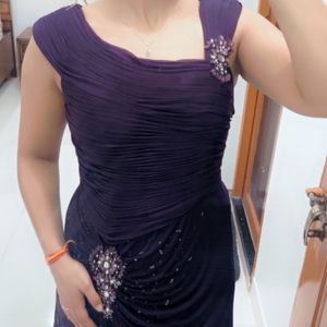 Wine Color Beautiful Floor length Dress