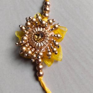 2 set Jaipuri floral Design Rakhi and lumba