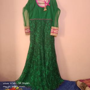 Beautiful Gown Green Colour Combo