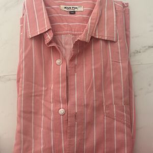 Peach Striped Shirt