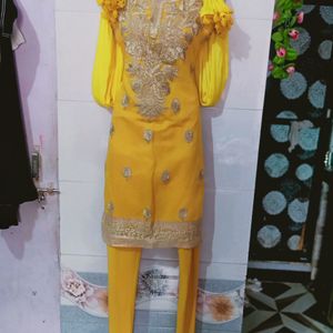 Haldi Ceremony Party Wear Dress