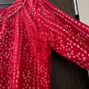 Red Straight Kurti