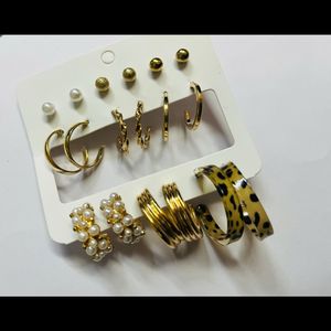 9 Pairs Of Earrings Set