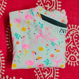 Zara Floral Printed Tshirt - Worn 2 Times Only