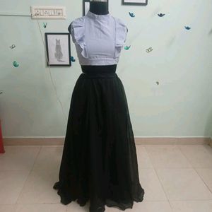 Full Circle Skirt With Croptop