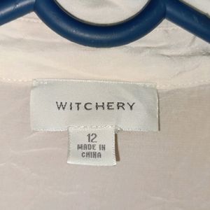 🇦🇺 WITCHERY Chiffon Oversized Shirt Top Cream