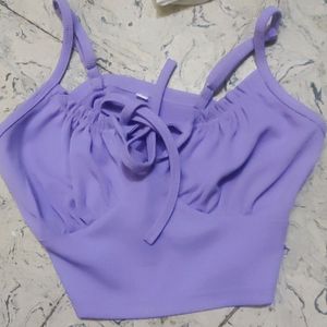 Pretty Lavender Crop Top