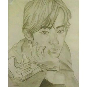 Kim Taehyung Sketch On Paper