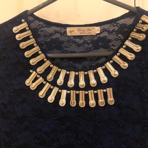 Navy Blue Bodycon Dress (Dubai Imported)