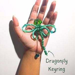 Handmade Beaded Dragonfly Keyring