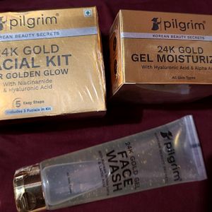 Combo of 3 Pilgrim 24 K Gold Range Products