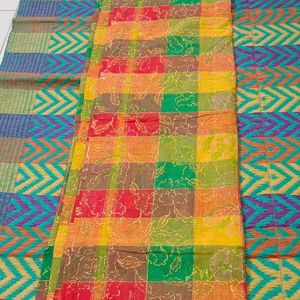 Multicolor Cotton Saree