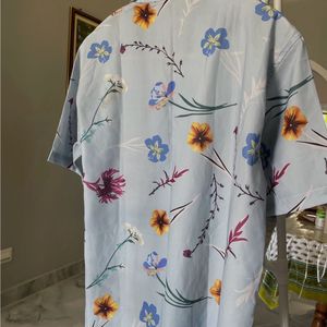 Floral Blue Shirt