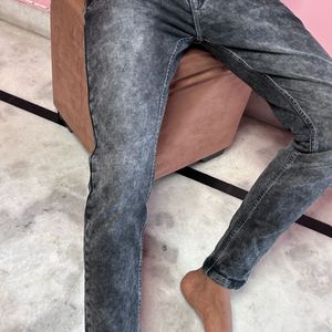 man charcoal jeans