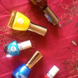 5 Multicolour Nail Polishes